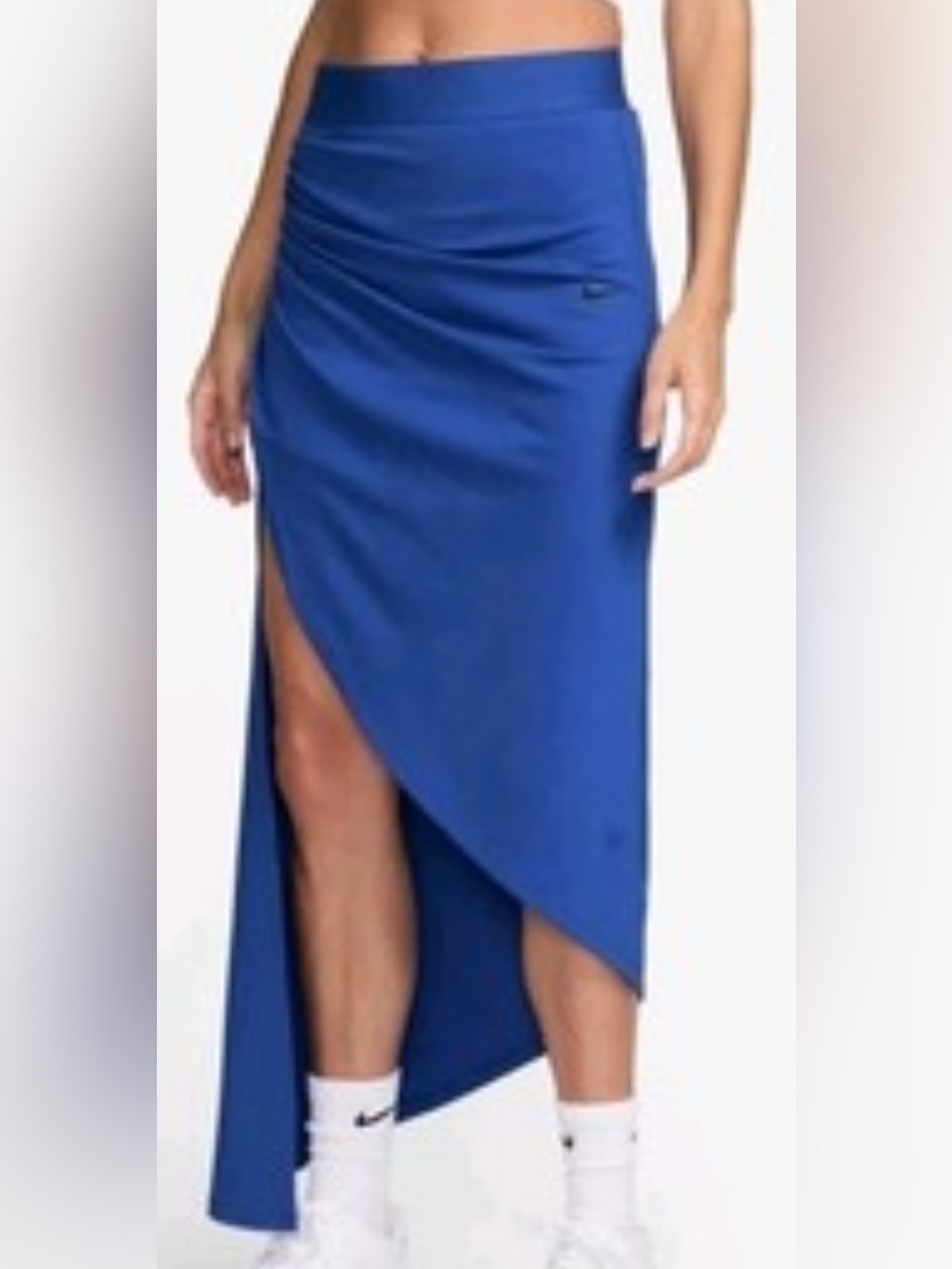 NWOT-Nike Electric Blue Asymmetrical Draped Skirt